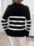 Women's Spring/Fall Striped Casual Long Sleeve Shirt Collar Wool/Knitting Sweater