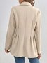 Women's Spring/Fall Outerwear Casual Plain Long Sleeve Lapel Collar Mid-long Blazer