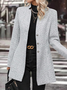 Women's Spring/Fall Outerwear Casual Woolen Plain Long Sleeve Wrap Jacket