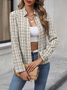 Women's Spring/Fall Outerwear Casual Plain Long Sleeve V Neck Jacket