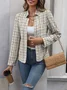 Women's Spring/Fall Outerwear Casual Plain Long Sleeve V Neck Jacket