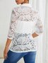 Women's Spring/Fall Outerwear Casual Plain Lace Shawl Jacket