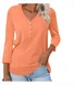 Women's Long Sleeve Tee T-shirt Spring/Fall Plain V Neck Daily Going Out Casual Top