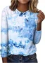 Women's Long Sleeve Tee T-shirt Spring/Fall Floral Knitted Crew Neck Daily Going Out Casual Top