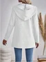 Women's Spring/Fall Outerwear Casual Zipper Plain Long Sleeve Hoodie Jacket