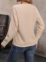 Women's Buckle Spring/Fall Plain Casual Long Sleeve Crew Neck Wool/Knitting Sweater