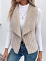 Lapel Casual Plush Vest Vest