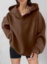 Women's Plain Spring/Fall Long Sleeve Casual Daily Hoodie