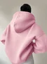 Women's Plain Spring/Fall Long Sleeve Casual Daily Hoodie