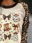 Women's Crew Neck Halloween Printing Vintage Spring/Fall Long Sleeve Sweatshirt