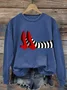 Women's Crew Neck Halloween Printing Vintage Spring/Fall Long Sleeve Sweatshirt