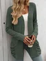 Women's Spring/Fall Outerwear Casual Plain Shawl Jacket