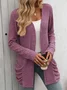 Women's Spring/Fall Outerwear Casual Plain Shawl Jacket