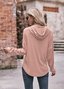 Women's Plain Spring/Fall Long Sleeve Casual Daily Hoodie