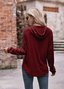 Women's Plain Spring/Fall Long Sleeve Casual Daily Hoodie