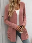 Women's Spring/Fall Outerwear Casual Plain Shawl Jacket