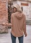 Women's Plain Spring/Fall Long Sleeve Casual Daily Hoodie