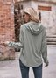 Women's Plain Spring/Fall Long Sleeve Casual Daily Hoodie