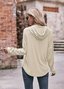 Women's Plain Spring/Fall Long Sleeve Casual Daily Hoodie