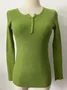 Women's Spring/Fall Plain Casual Long Sleeve Crew Neck Yarn/Wool Yarn Sweater