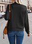 Women's Spring/Fall Outerwear Casual Zipper Plain Long Sleeve Jacket