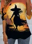 Women's Long Sleeve Tee T-shirt Spring/Fall Halloween Jersey Crew Neck Daily Going Out Casual Top