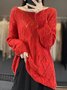 Women's Spring/Fall Plain Casual Long Sleeve Crew Neck Wool/Knitting Sweater