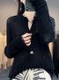 Women's Casual Spring/Fall Plain Wool/Knitting Buckle Cardigan