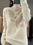 Women's Hot Drilling Spring/Fall Plain Casual Long Sleeve Crew Neck Wool/Knitting Sweater