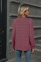 Women's Long Sleeve Blouse Spring/Fall Striped V Neck Daily Going Out Casual Top