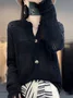 Women's Casual Spring/Fall Plain Wool/Knitting Buckle Cardigan