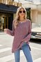 Women's Long Sleeve Tee T-shirt Spring/Fall Plain Crew Neck Daily Going Out Casual Top