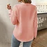 Women's Long Sleeve Blouse Spring/Fall Plain Buckle Stand Collar Daily Going Out Casual Top