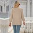 Women's Long Sleeve Blouse Spring/Fall Plain Crew Neck Daily Going Out Casual Top