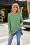 Women's Long Sleeve Tee T-shirt Spring/Fall Plain Crew Neck Daily Going Out Casual Top