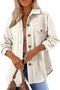 Women's Spring/Fall Outerwear Casual Buckle Plain Long Sleeve Wrap Jacket