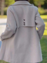 Women's Spring/Fall Outerwear Casual Buckle Plain Long Sleeve Shawl Collar Jacket