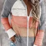 Women's Casual Winter Striped Wool/Knitting Cardigan