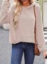 Women's Plain Spring/Fall Long Sleeve Casual Daily Hoodie