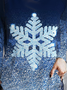 Women's Long Sleeve Blouse Spring/Fall Snowflake Printing V Neck Holiday Going Out Vintage Top