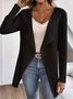 Women's Spring/Fall Outerwear Casual Plain Shawl Jacket