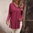 Women's Long Sleeve Tee T-shirt Spring/Fall Plain V Neck Daily Going Out Casual Top