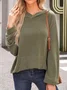 Women's Plain Spring/Fall Long Sleeve Casual Daily Hoodie