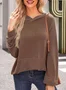 Women's Plain Spring/Fall Long Sleeve Casual Daily Hoodie