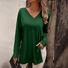 Women's Long Sleeve Tee T-shirt Spring/Fall Plain V Neck Daily Going Out Casual Top