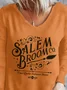 Women's Long Sleeve Blouse Spring/Fall Halloween Printing V Neck Holiday Going Out Vintage Top