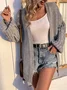 Women's Casual Spring/Fall Plain Wool/Knitting Cardigan