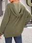 Women's Plain Spring/Fall Long Sleeve Casual Daily Hoodie