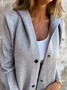 Women's Spring/Fall Outerwear Casual Plain Shawl Jacket