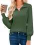 Plain Balloon Sleeve Casual Regular Fit Sweater